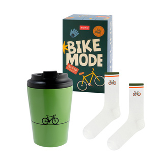 Coffret Cadeau Chaussettes Vélo + Mug Thermique