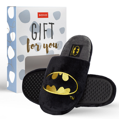 SOXO Batman DC Comics Pantoufles pour hommes - dans une boîte cadeau