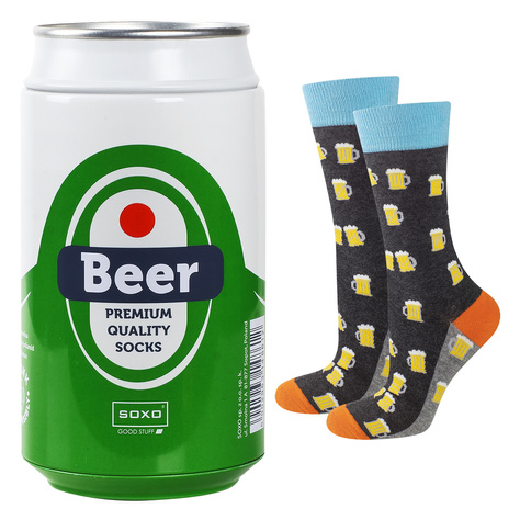 Caleçon de bière et chaussettes en canette pour homme SOXO | cadeau drôle pour un homme