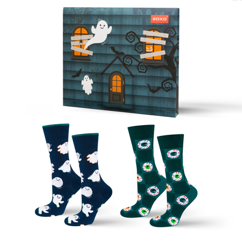 Chaussettes pour hommes SOXO fantôme et yeux