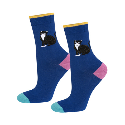 Chaussettes pour femmes SOXO chats en emballage - 3 paires