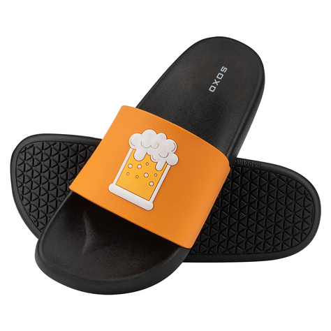 Tongs de plage SOXO Beer Premium pour femmes et hommes, idéales pour les vacances d'été et la piscine, en caoutchouc