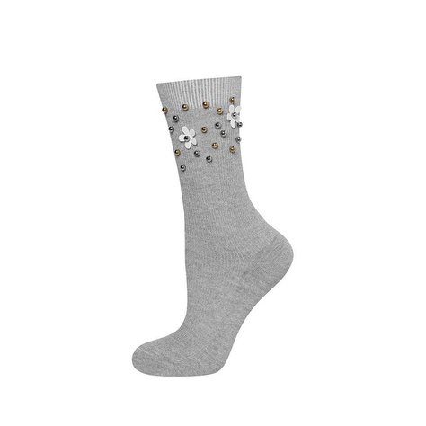 SOXO Women's socks with 'Pearls' white