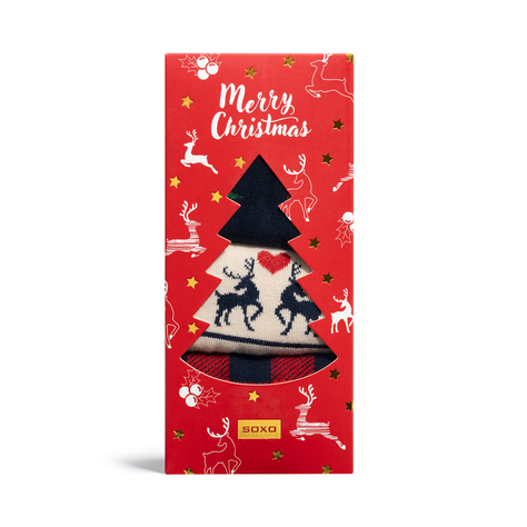 Chaussettes Femme SOXO Motifs de Noël en emballage - 3 paires