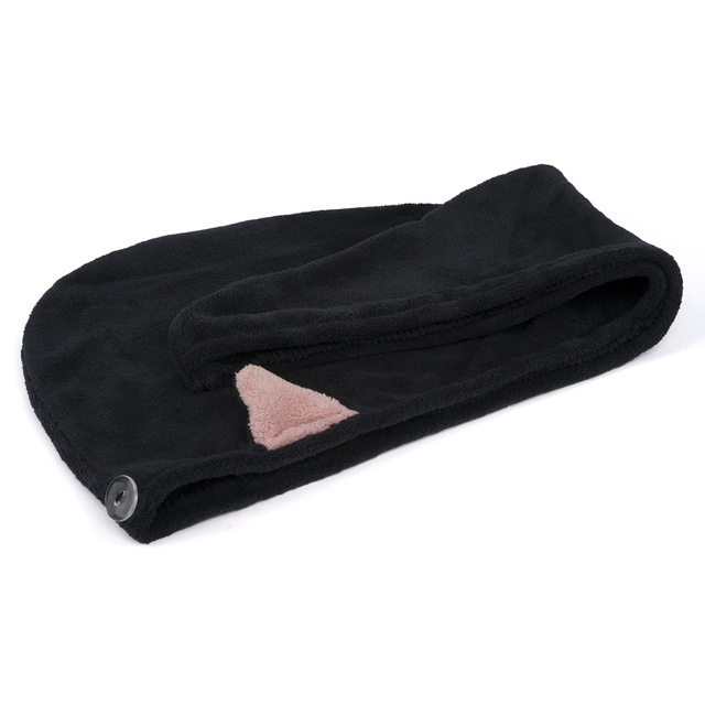 MOMO WAY chat noir turban de bain | serviette