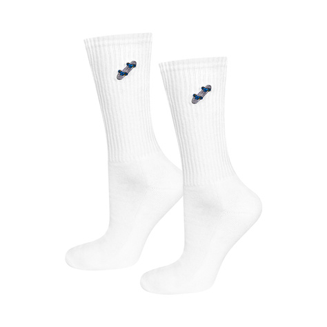 Chaussettes SOXO blanches avec broderie pour hommes - 5 paires 