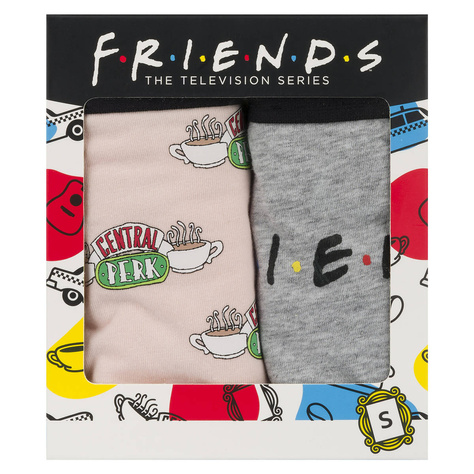 Set 2x culotte femme SOXO Friends et 3x chaussettes femme Friends | cadeau pour elle | rose