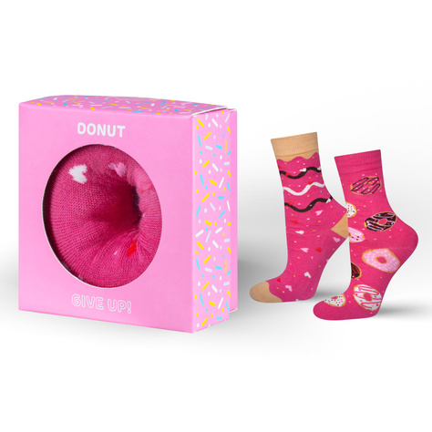 Chaussettes pour femmes SOXO GOOD STUFF donut dans une boîte