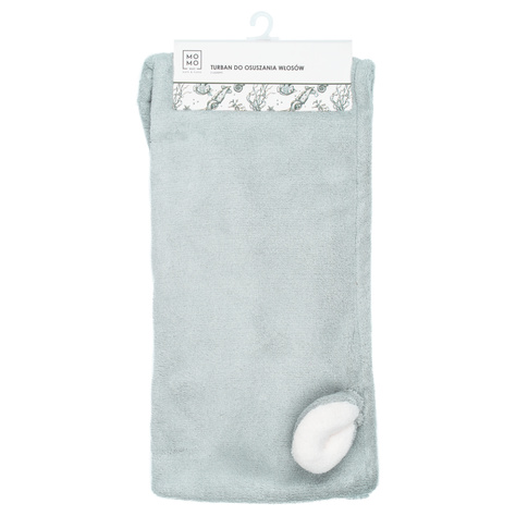 MOMO WAY serviette de bain turban gris ourson 