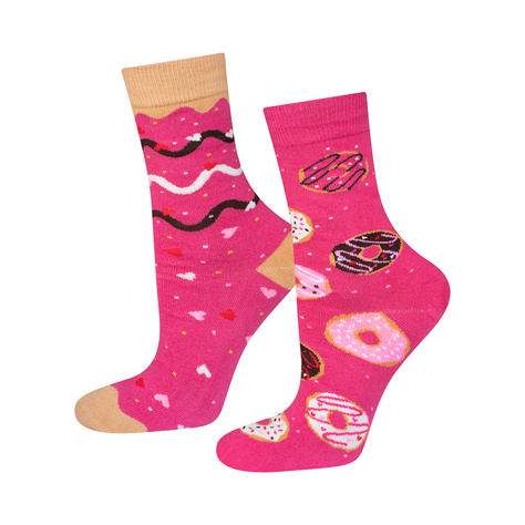 Chaussettes pour femmes SOXO GOOD STUFF donut dans une boîte