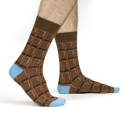 SOXO Chaussettes pour hommes | Hamburger dans une boîte | Barre de chocolat | Cadeau drôle pour lui