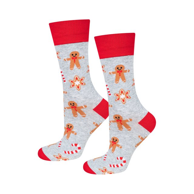 Set 4x chaussettes colorées pour hommes SOXO GOOD STUFF joyeux Noël cadeau chaussettes en coton