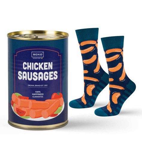 Chaussettes colorées pour hommes SOXO GOOD STUFF saucisses en boîte 