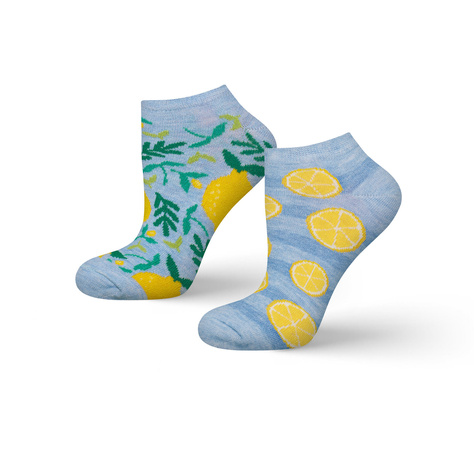 SOXO chaussettes colorées pour femmes coton non assorti citrons