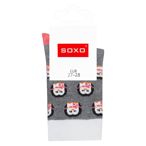 Chaussettes colorées pour enfants SOXO pingouins Cadeau de Noël