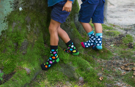 Chaussettes grises SOXO GOOD STUFF avec des cœurs pour enfants