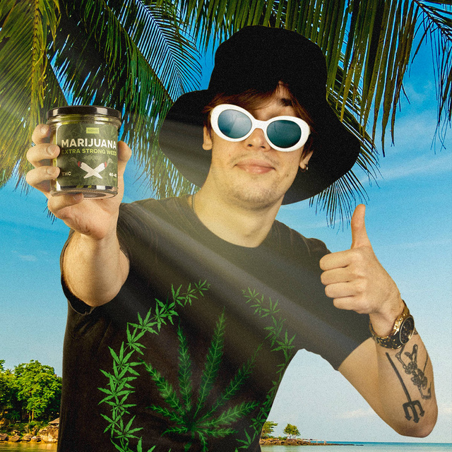 Chaussettes colorées pour hommes SOXO GOOD STUFF marijuana