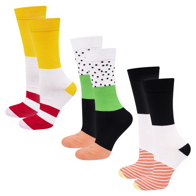 Lot de 3 chaussettes colorées pour femmes femme SOXO sushi