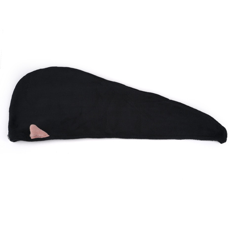 MOMO WAY chat noir turban de bain | serviette 