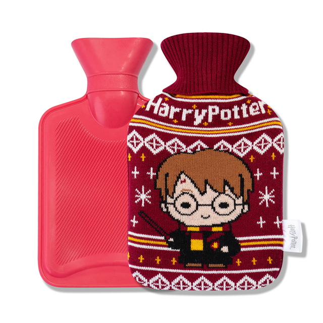 Harry Potter Hot Water Bottle Original, sous licence de Warner Bros., chauffe-eau dans une housse en peluche 1 L