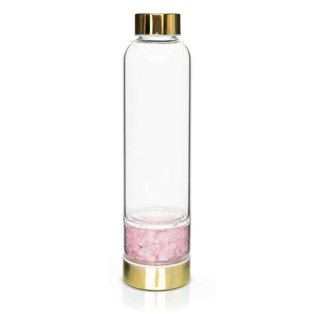 Bouteille d'eau en quartz rose 450mL 