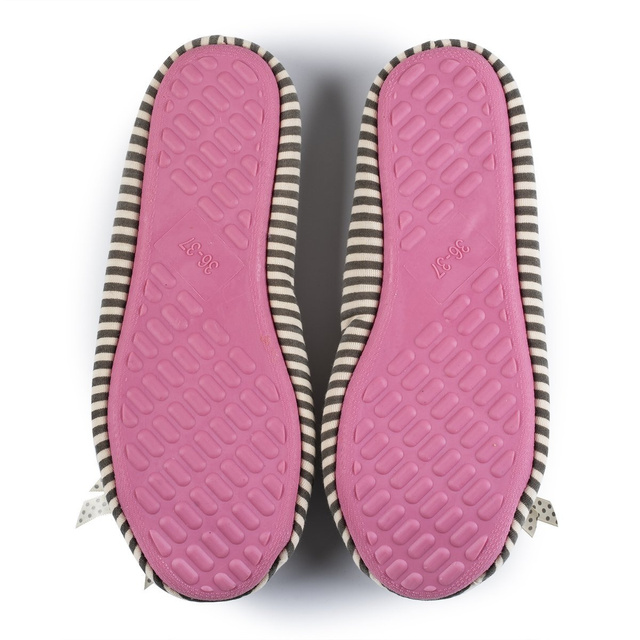 Chaussons ballerines colorées pour femmes SOXO avec un nœud