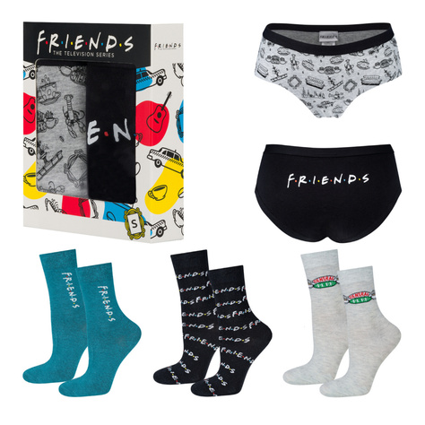 Set 2x culotte femme SOXO Friends et 3x chaussettes femme Friends | cadeau pour elle