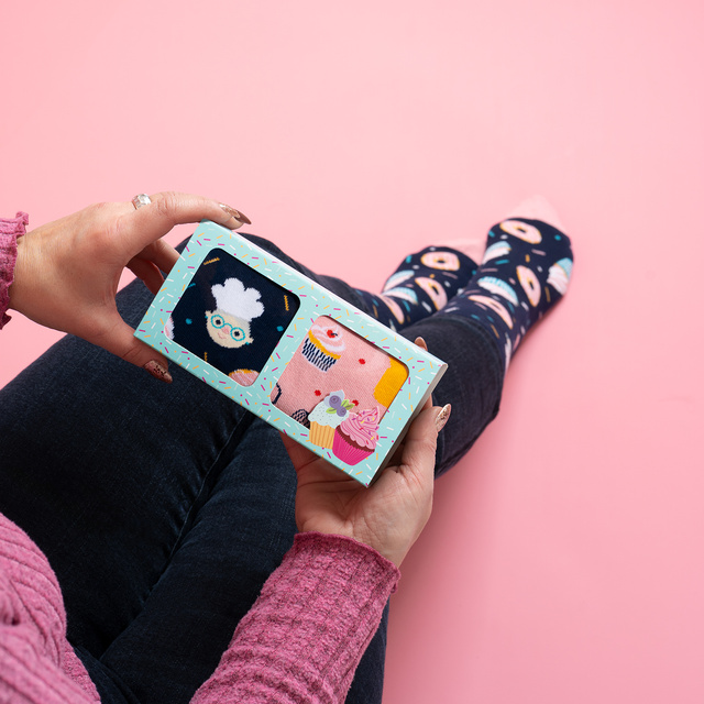 Chaussettes pour femmes SOXO pâtisserie maison, 2 paires