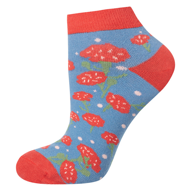 Lot de 4 paires de socquettes colorées SOXO pour femme | motifs amusants colorés