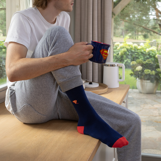 Set Superman mug chaussettes et porte-clés
