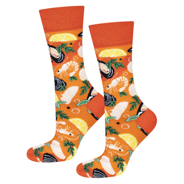 Hommes | Femmes SOXO GOOD STUFF chaussettes de soupe de poisson en boîte | colorées | cadeau pour lui | pour elle Unisexe