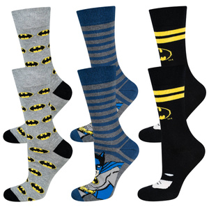 Lot de 3x chaussettes homme SOXO GOOD STUFF Batman DC Comics