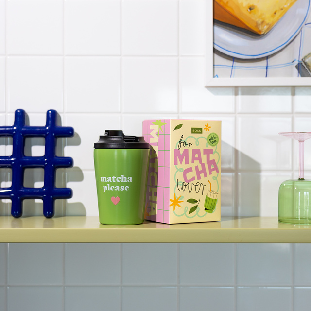 Coffret Cadeau Chaussettes Matcha + Mug Thermique