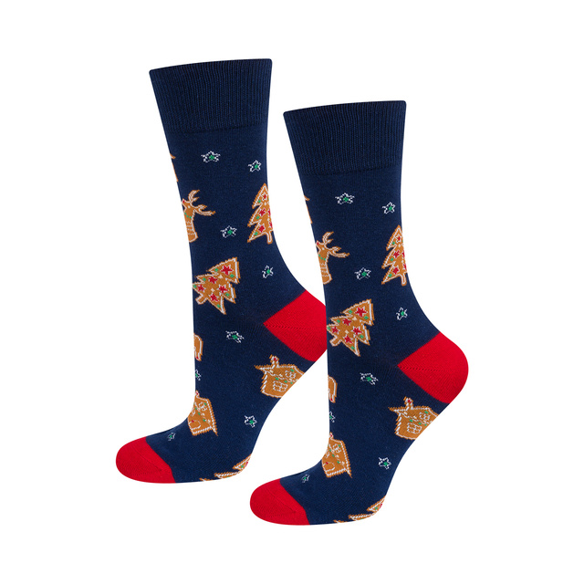 Chaussettes colorées en coton SOXO | Pains d'épice enrobés de chocolat | cadeau pour lui | cadeau de Noël
