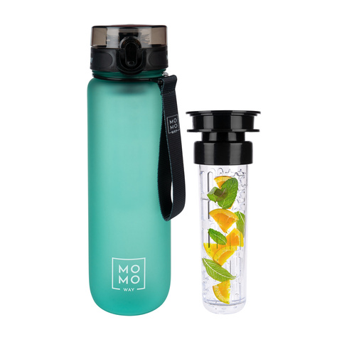 MOMO WAY Bouteille d'eau verte | durable et pratique | BPA free | Tritan