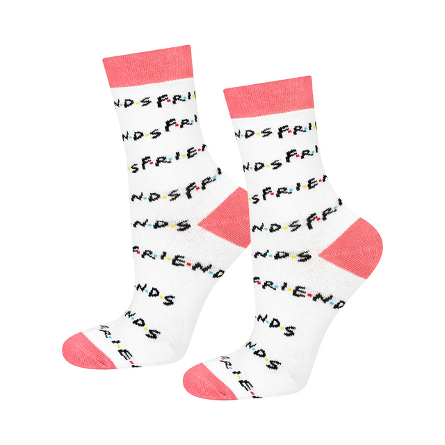 Lot de 3 chaussettes femme SOXO | chaussettes heureuses | pour un fan de la série Friends | cadeau | couleurs