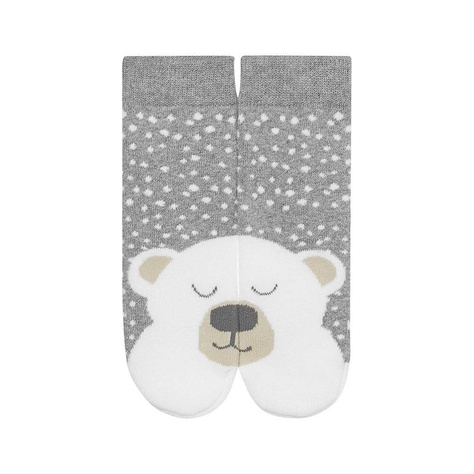 Chaussettes chaudes pour enfants gris SOXO teddy bear warm terry 