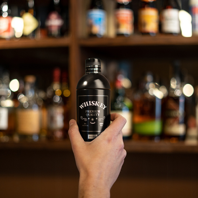 Boxer homme Whisky en bouteille SOXO | Idée cadeau | Fête des garçons | Culotte en coton