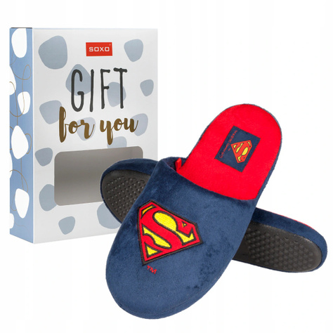 SOXO Superman DC Comics Pantoufles pour hommes - dans une boîte cadeau