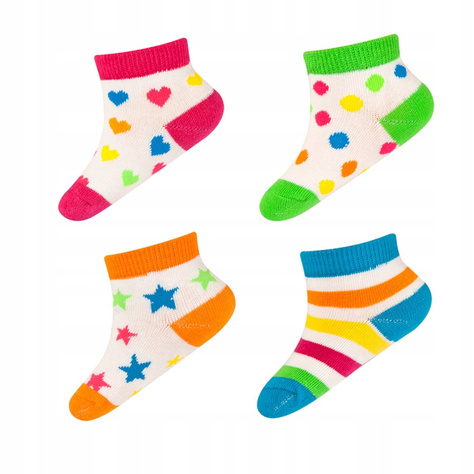 Lot de 2x chaussettes bébé SOXO à motifs colorés 