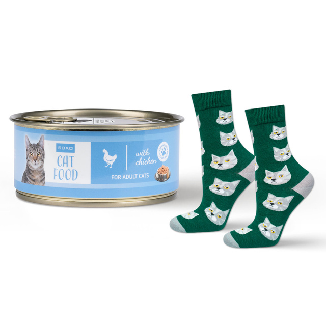 Chaussettes à chat en boîte SOXO pour hommes 
