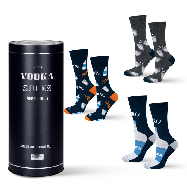 Lot de 3 chaussettes colorées pour hommes SOXO GOOD STUFF Vodka