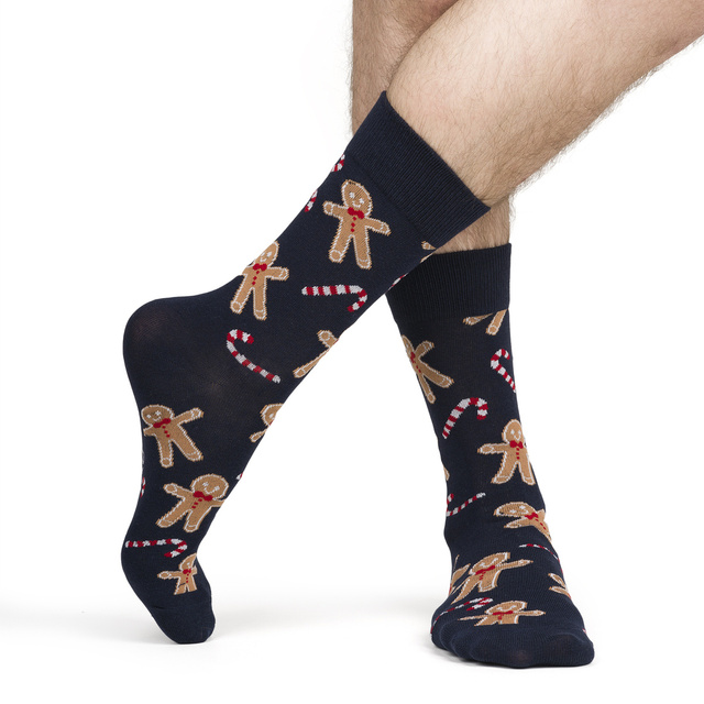 Set 4x chaussettes colorées pour hommes SOXO GOOD STUFF joyeux Noël cadeau chaussettes en coton