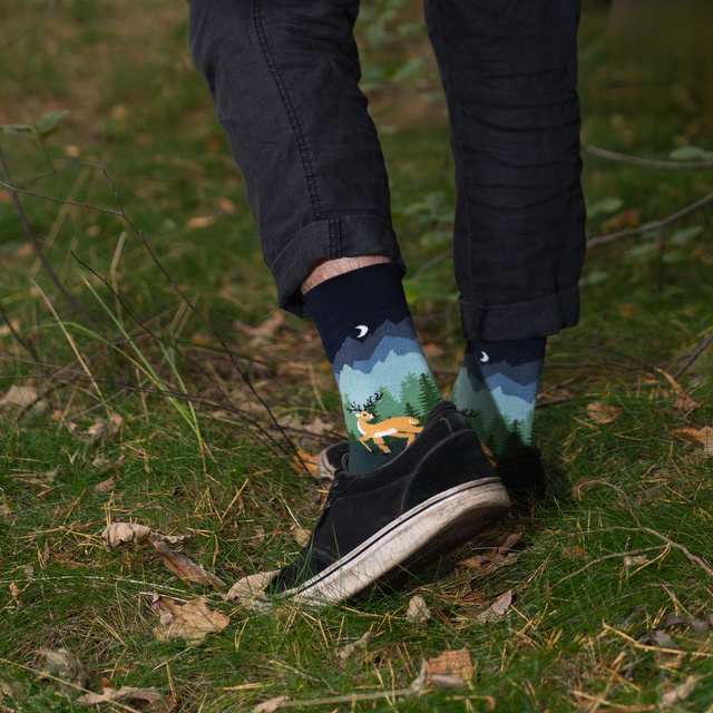 Chaussettes homme et femme Soxo avec motif de cerf - 3 paires