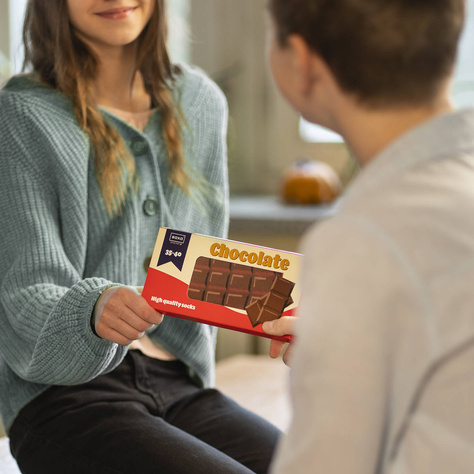 Lot de chaussettes femme SOXO tablette de chocolat et pingouin bouillotte de Noël | cadeau de Noël