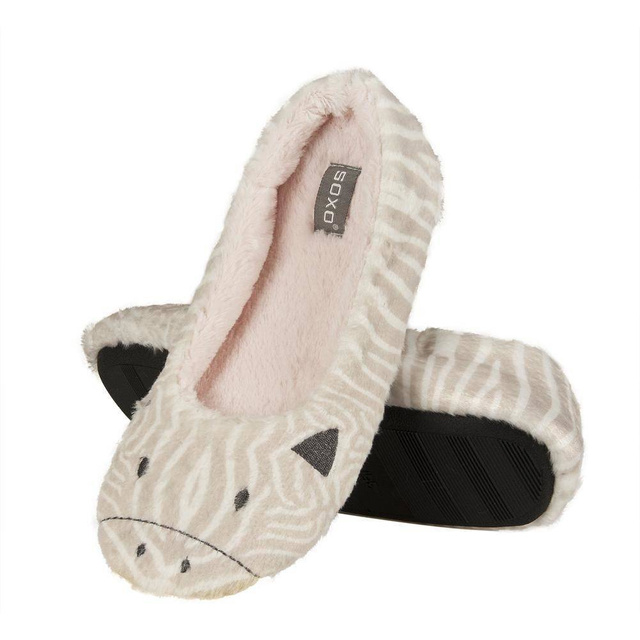 Chaussons ballerines femme SOXO avec semelle dure en TPR