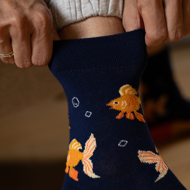 Chaussettes à poisson doré SOXO pour femmes  