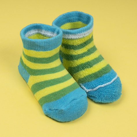 Lot de 3x chaussettes bébé colorées en éponge SOXO 