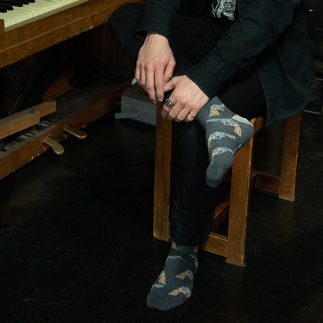 SOXO GOOD STUFF - chaussettes colorées pour hommes - revolver joyeux