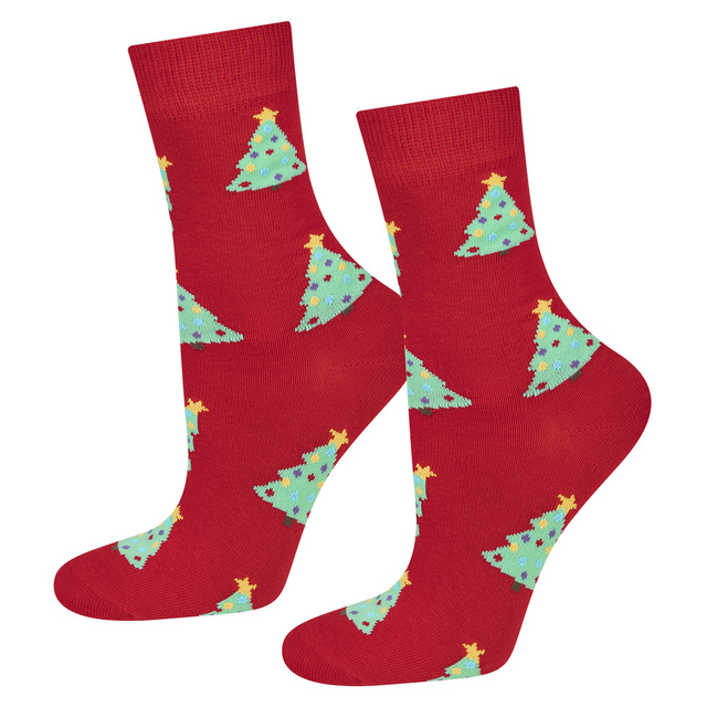 Set 4x Chaussettes colorées pour femmes et SOXO gris thermofor LARGE 1.8l en pull-over housse plein d'amour